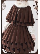 Sentaro Snowtop Lava Double-Layer Thermal Air Fur Collar Cape and Skirt(6 Colours/Full Payment Without Shipping)